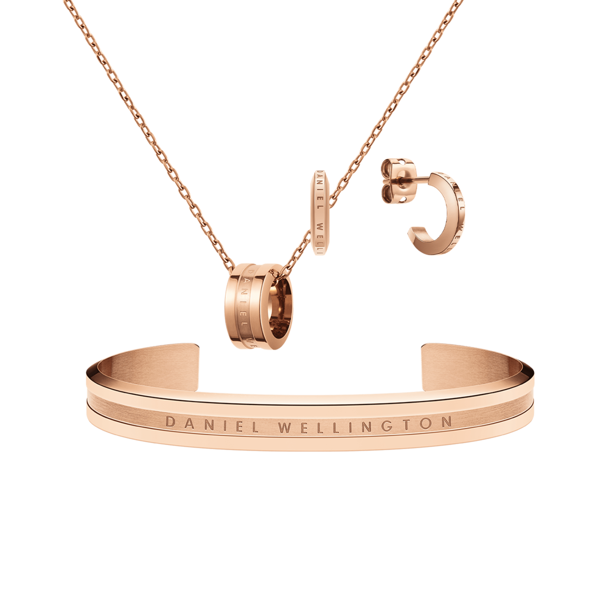 Elan Necklace + Earrings + Bracelet Rose Gold – Daniel Wellington
