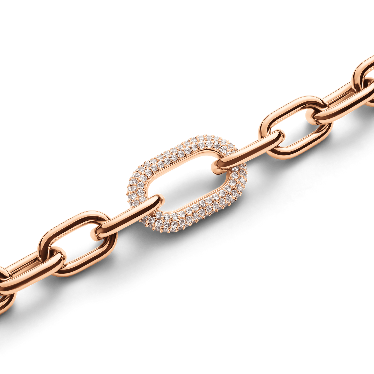 Crystal Link Bracelet Rose Gold