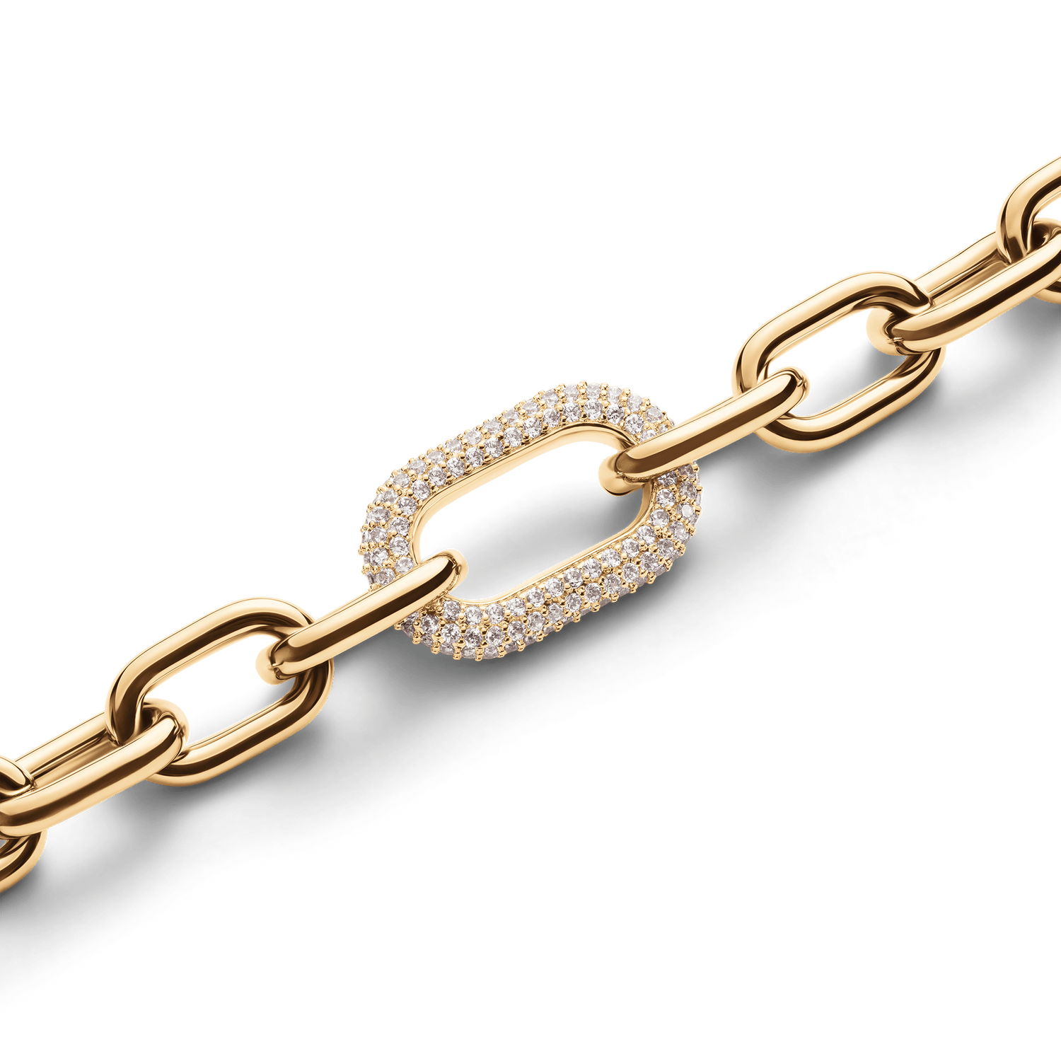 Crystal Link Bracelet Gold