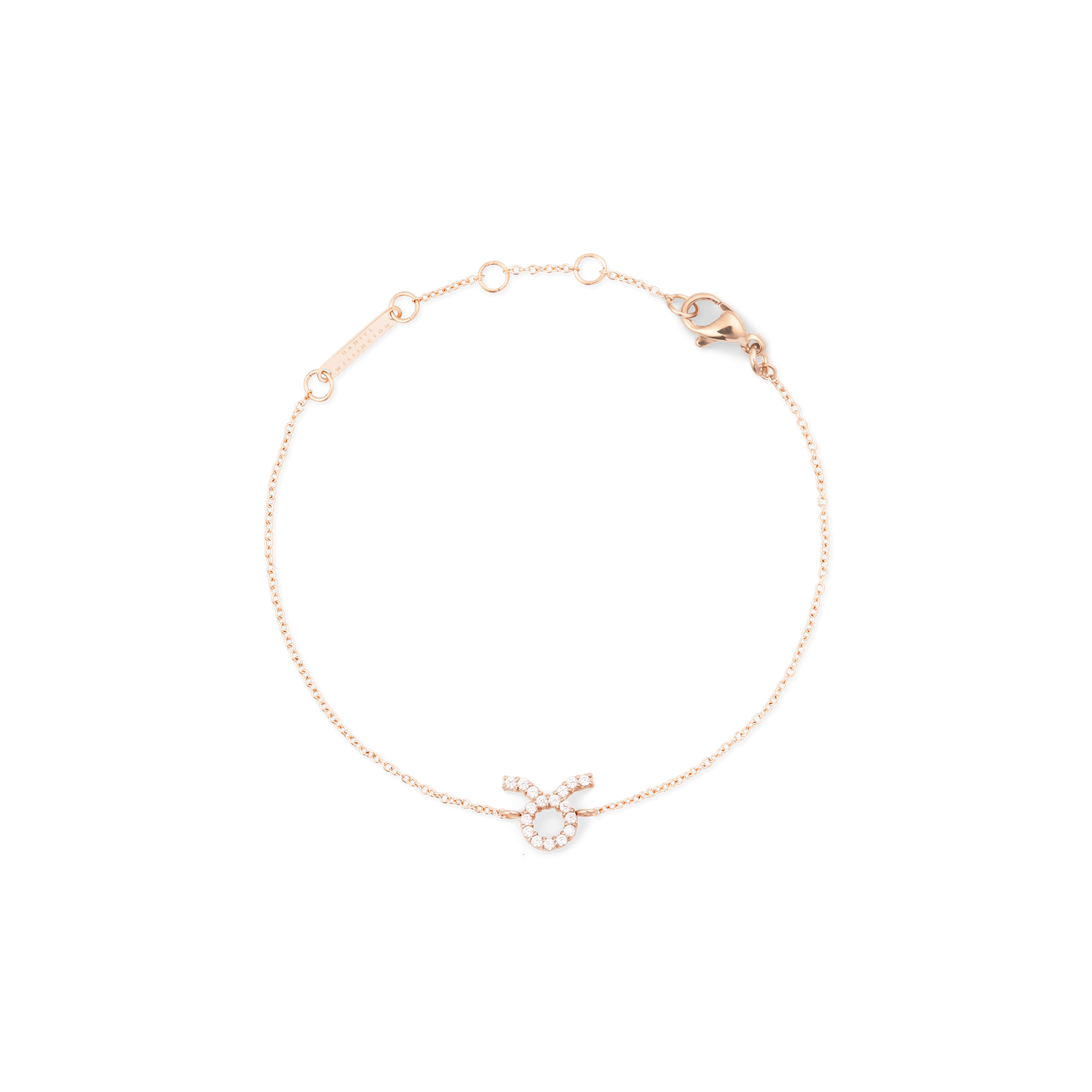 Crystal Zodiac Chain Bracelet Rose Gold