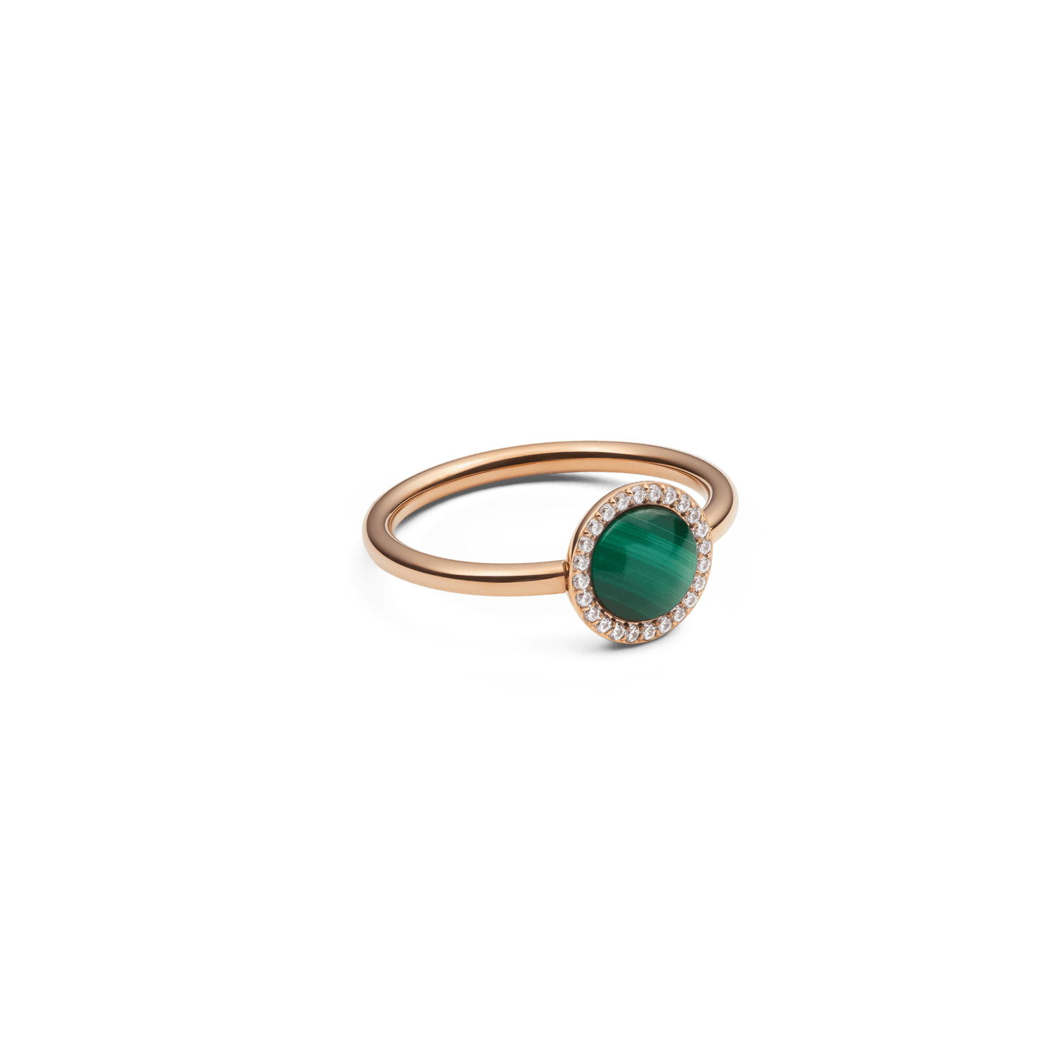 Audrey Ring Malachite Rose Gold