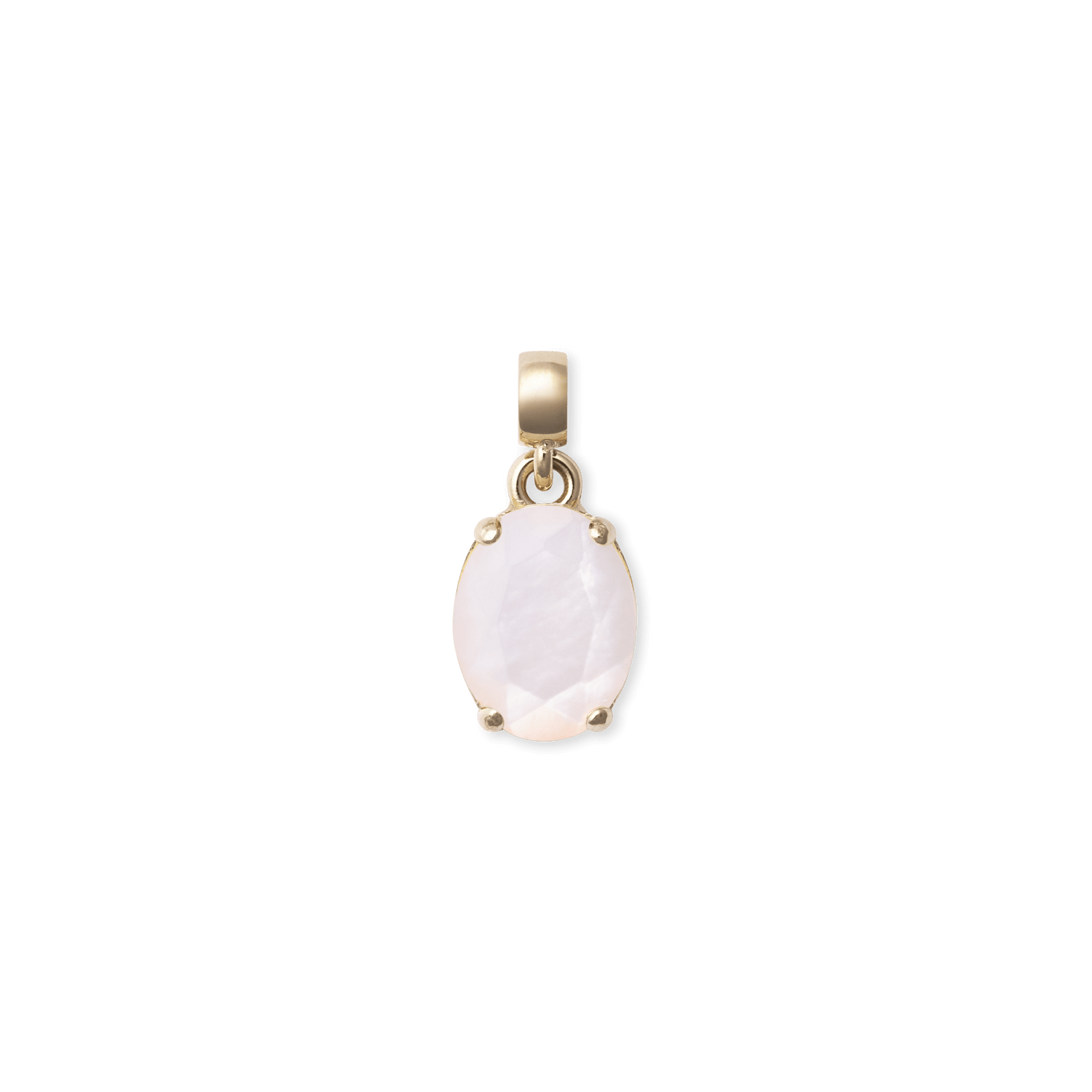 Mother of Pearl Oval Gold Charm