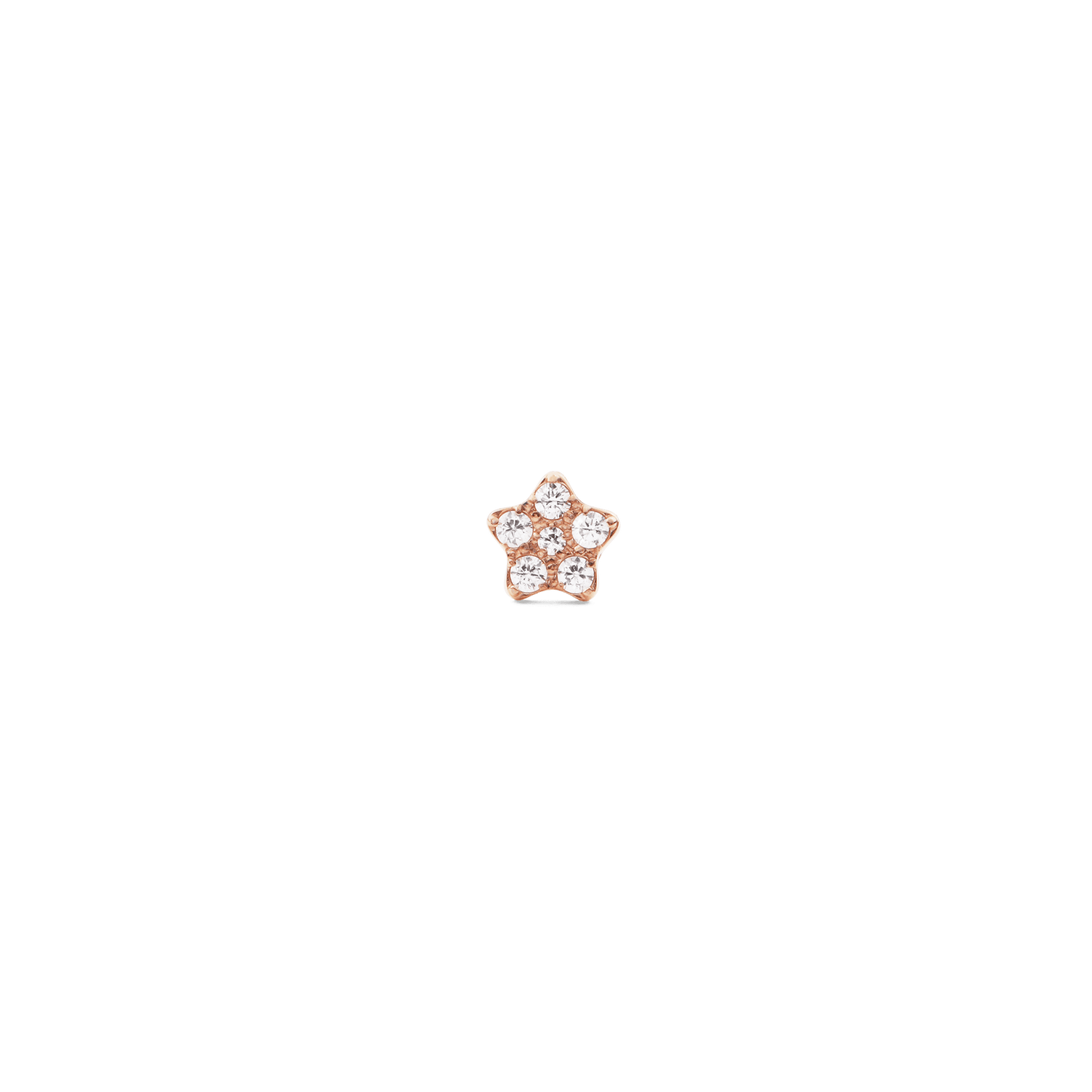 Crystal Star Stud Rose Gold