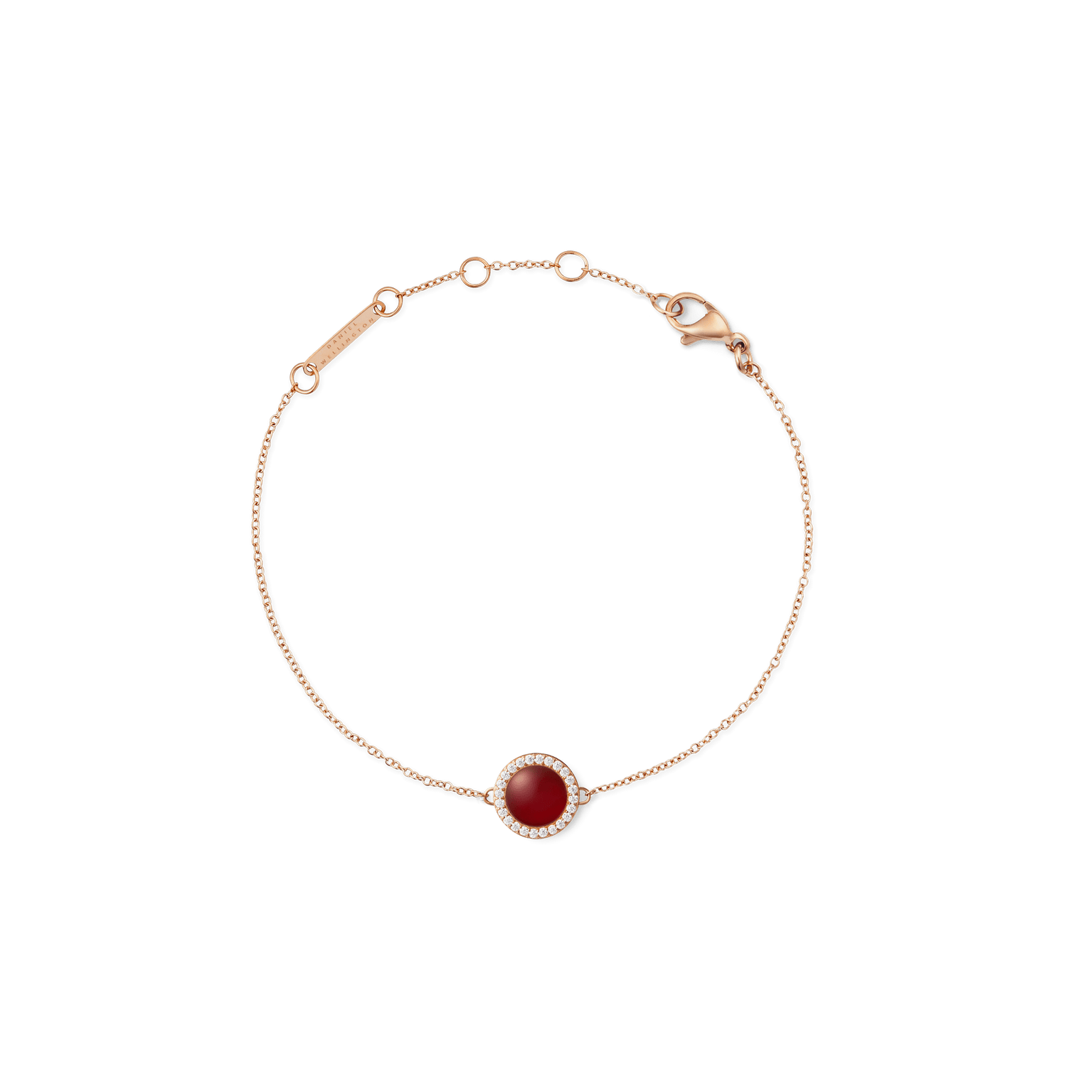 Audrey Bracelet  Red Agathe Rose Gold