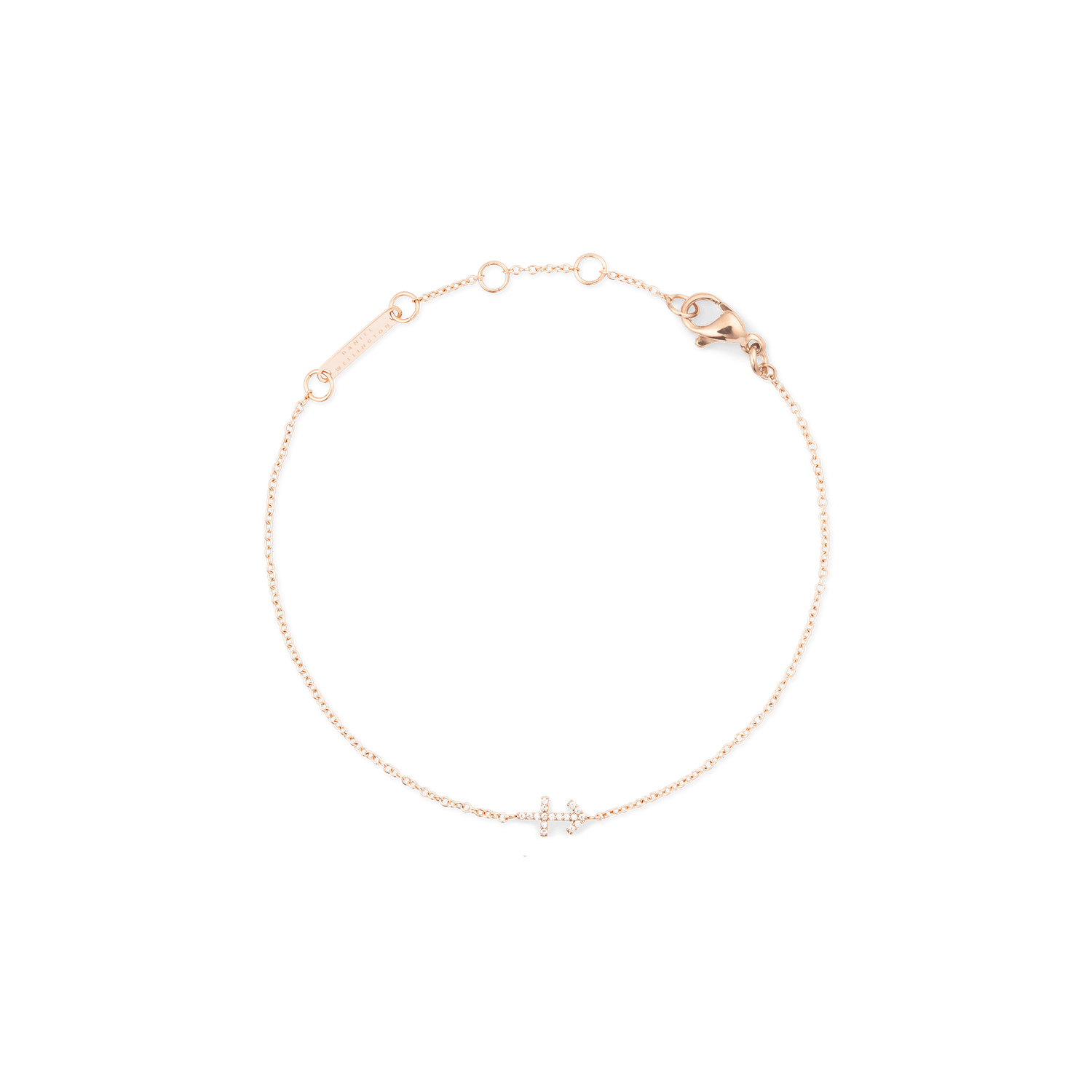 Crystal Zodiac Chain Bracelet Rose Gold