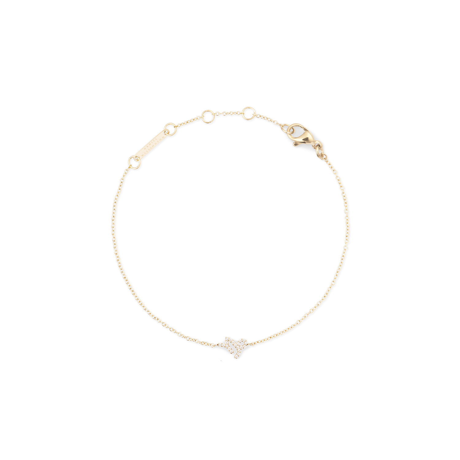 Crystal Zodiac Chain Bracelet Gold