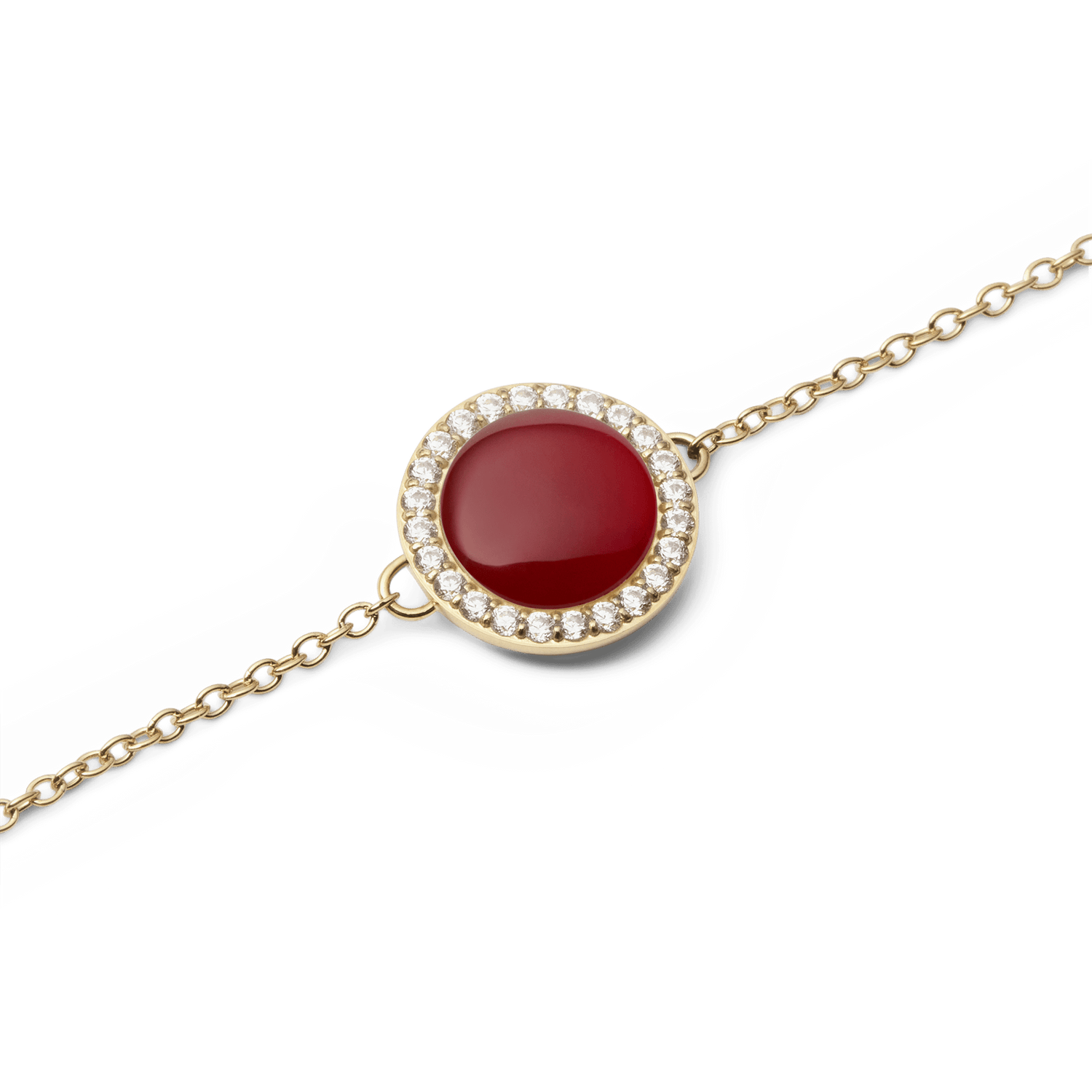 Audrey Bracelet Red Agathe Gold