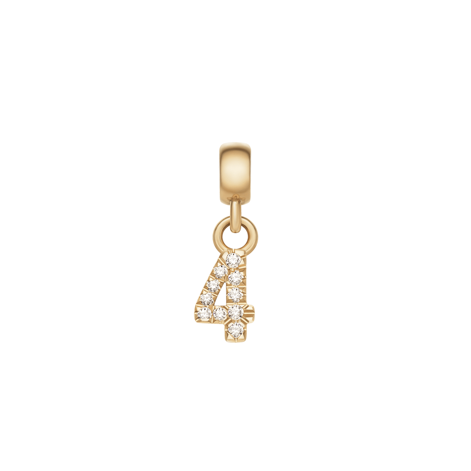 Crystal Number Charm Gold