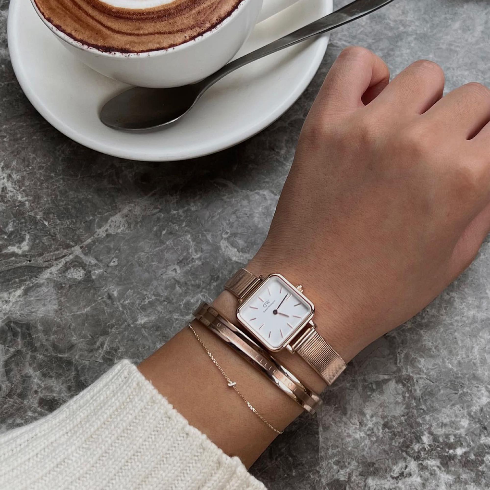 Quadro Mini - Watches for women in rose gold & gold | DW