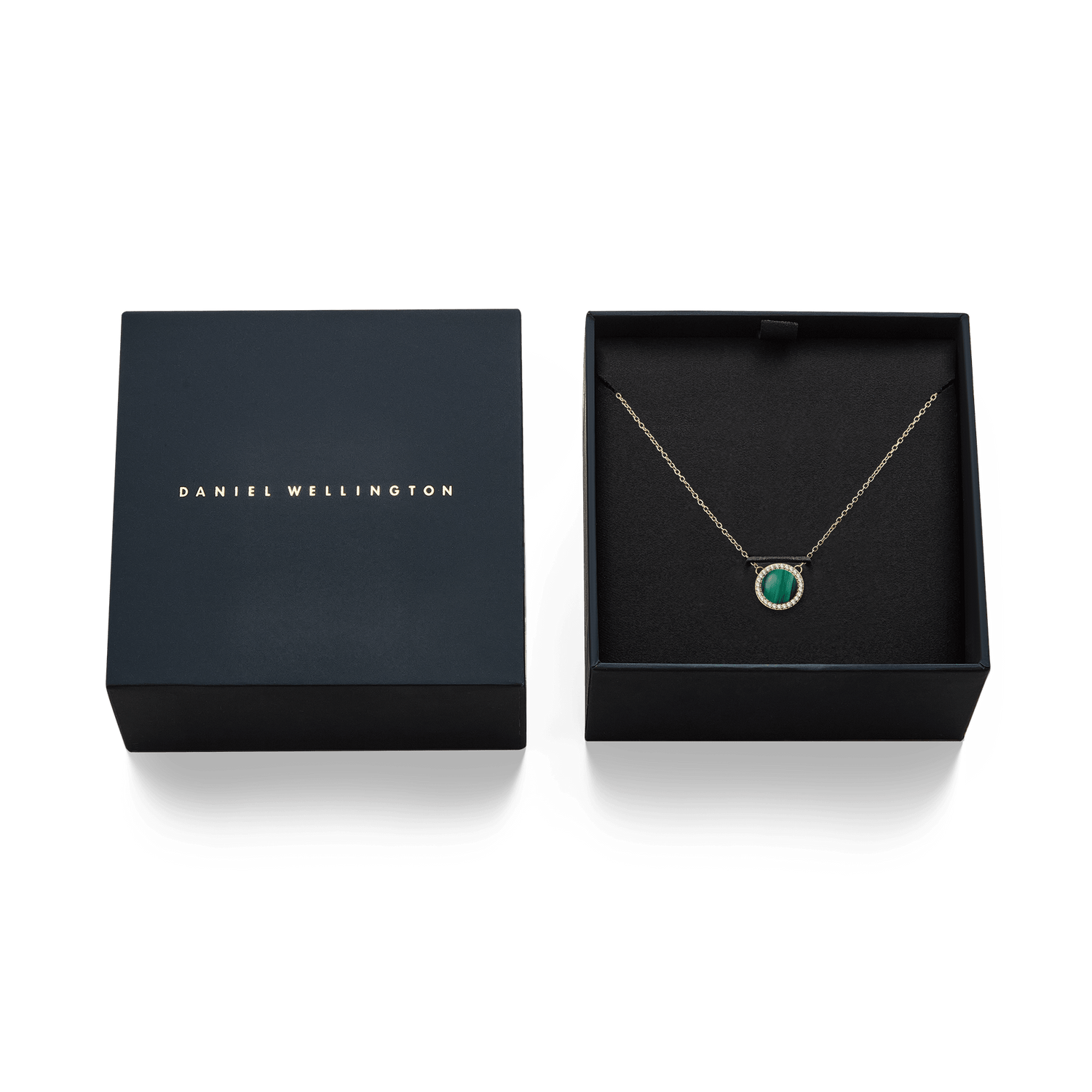 Audrey Necklace Malachite Gold