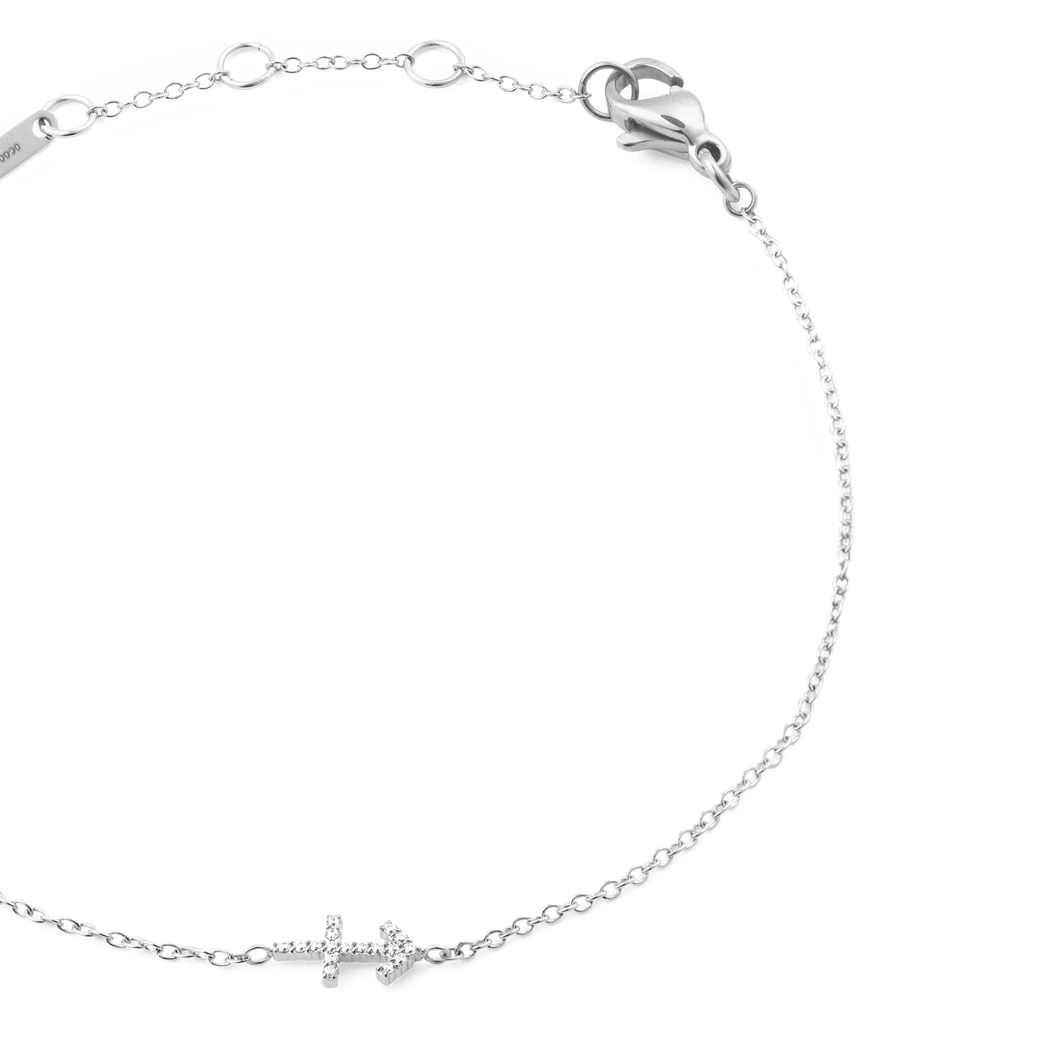 Crystal Zodiac Chain Bracelet Silver