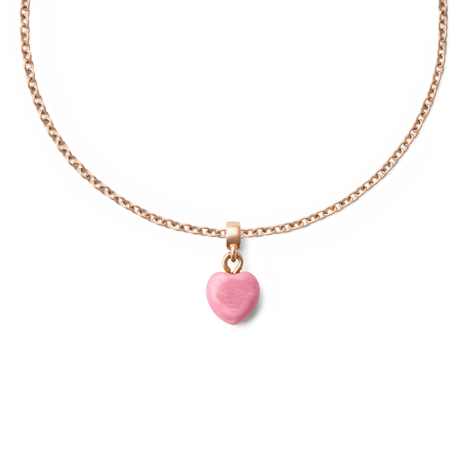 Rhondonite Heart Rose Gold Charm