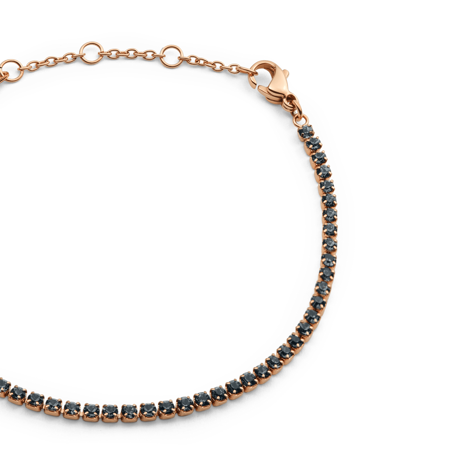 Classic Tennis Bracelet Nightfall Rose Gold