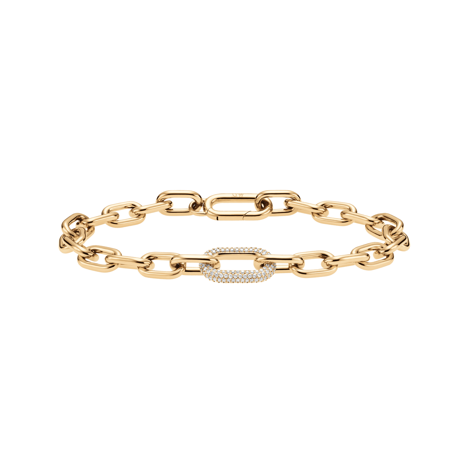 Crystal Link Bracelet Gold