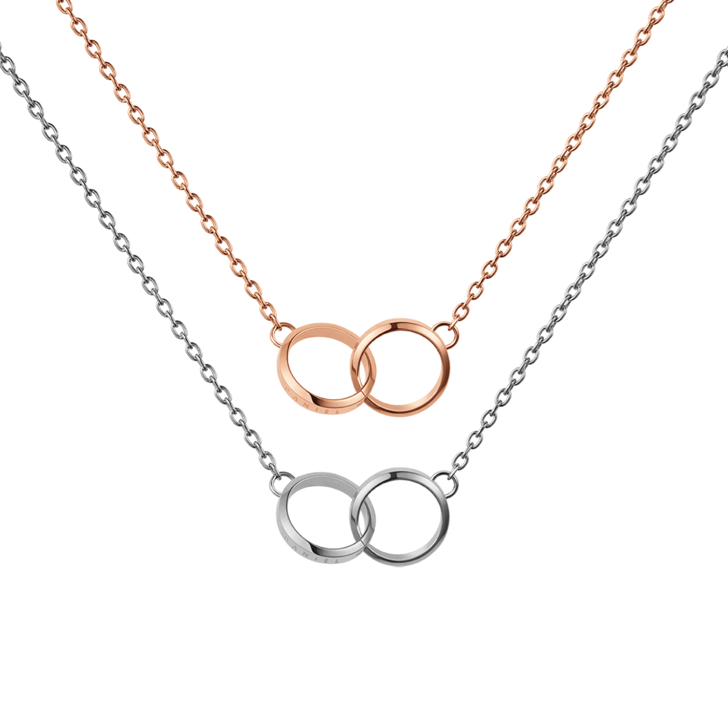 Elan Unity Necklace Rose Gold + Silver