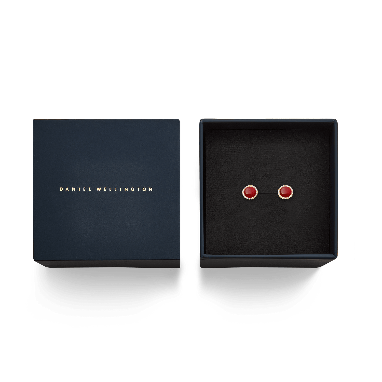 Audrey Earrings Red Agathe Rose Gold