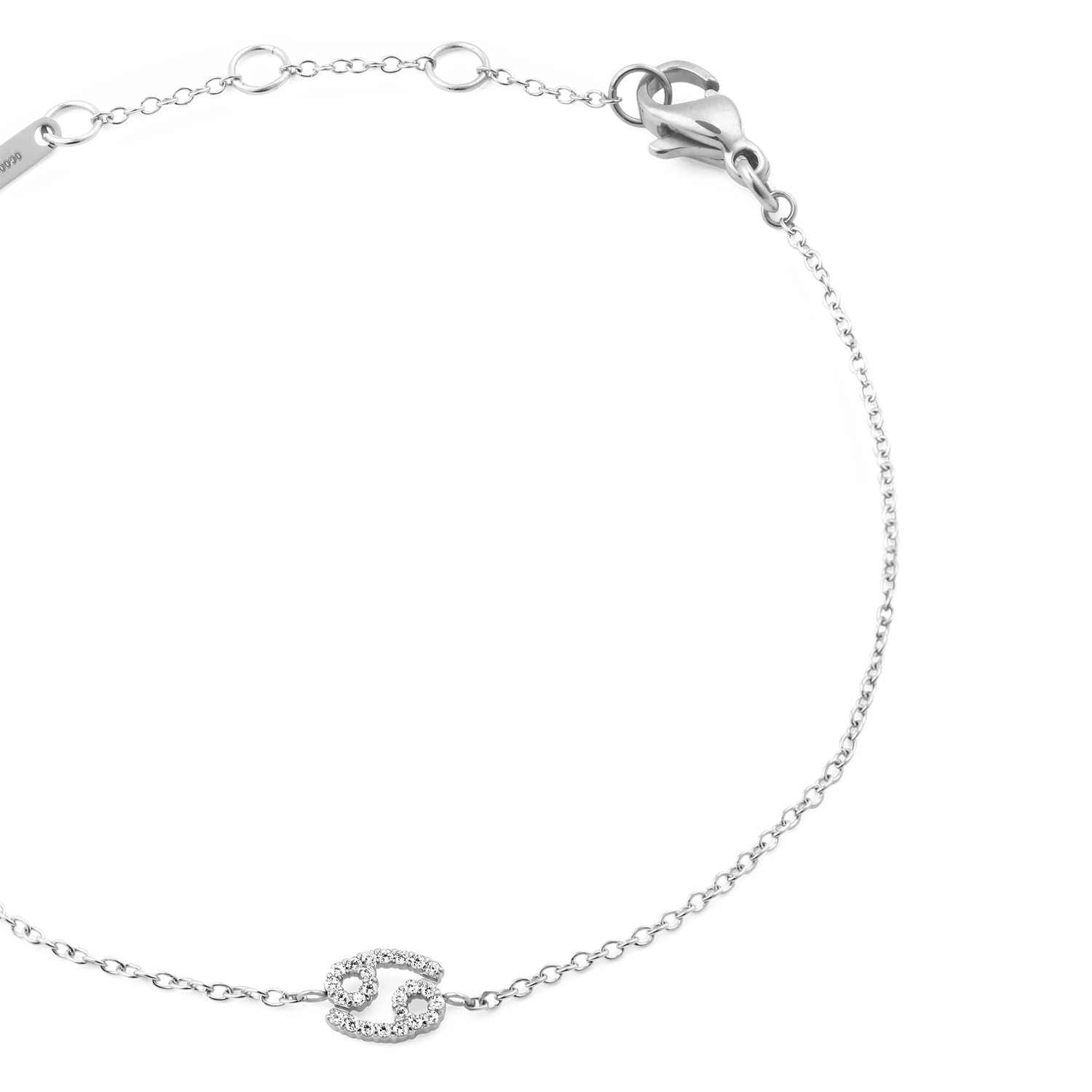 Crystal Zodiac Chain Bracelet Silver