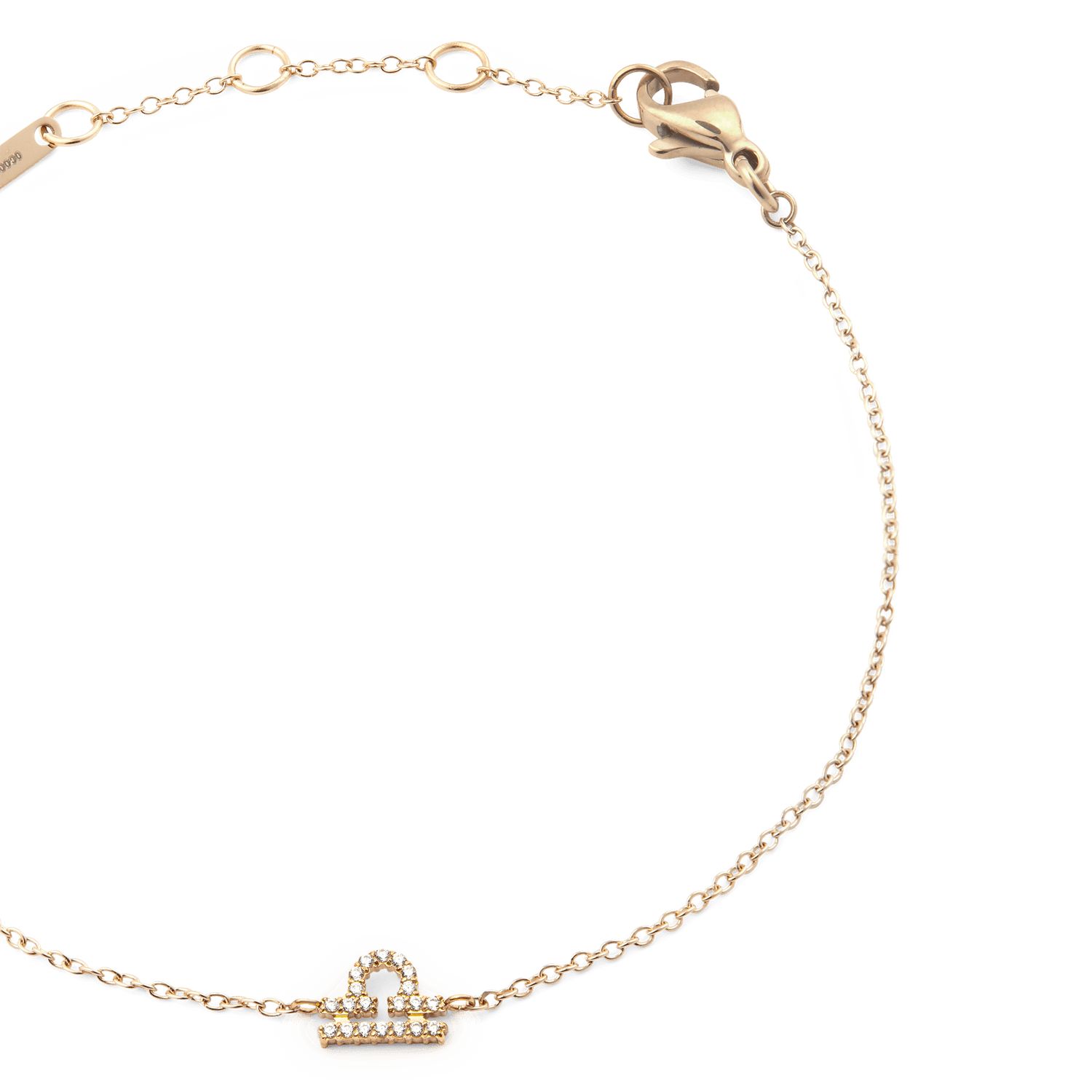 Crystal Zodiac Chain Bracelet Gold