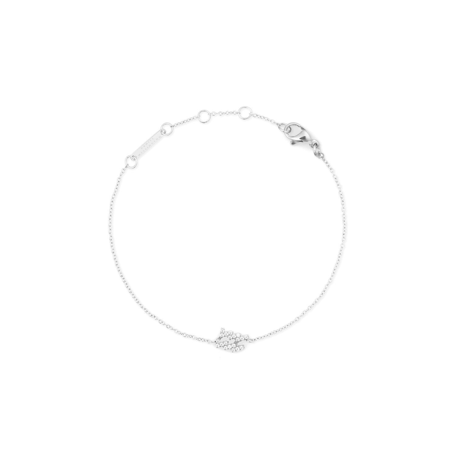 Crystal Zodiac Chain Bracelet Silver