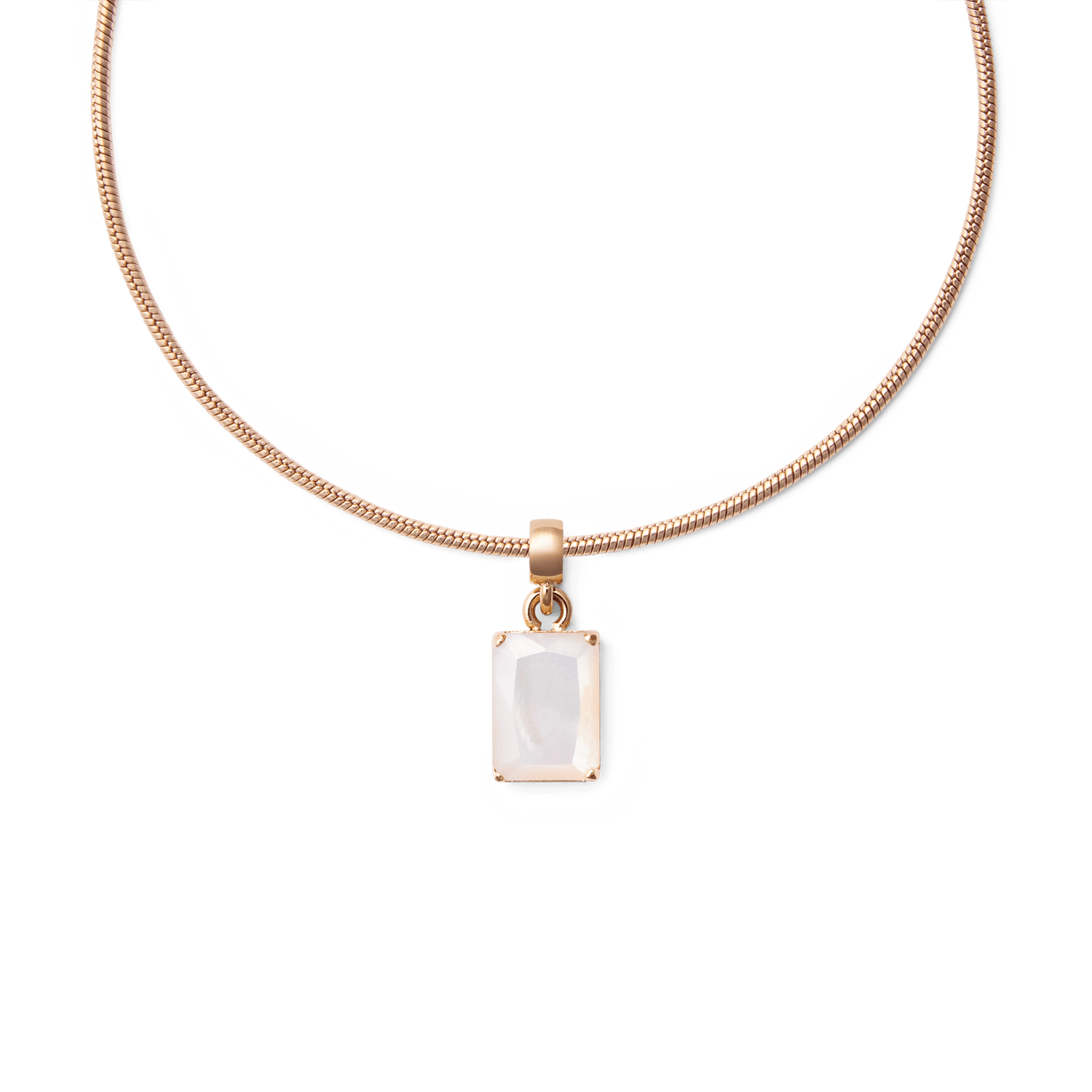 Mother of Pearl Octagon Rose Gold Charm