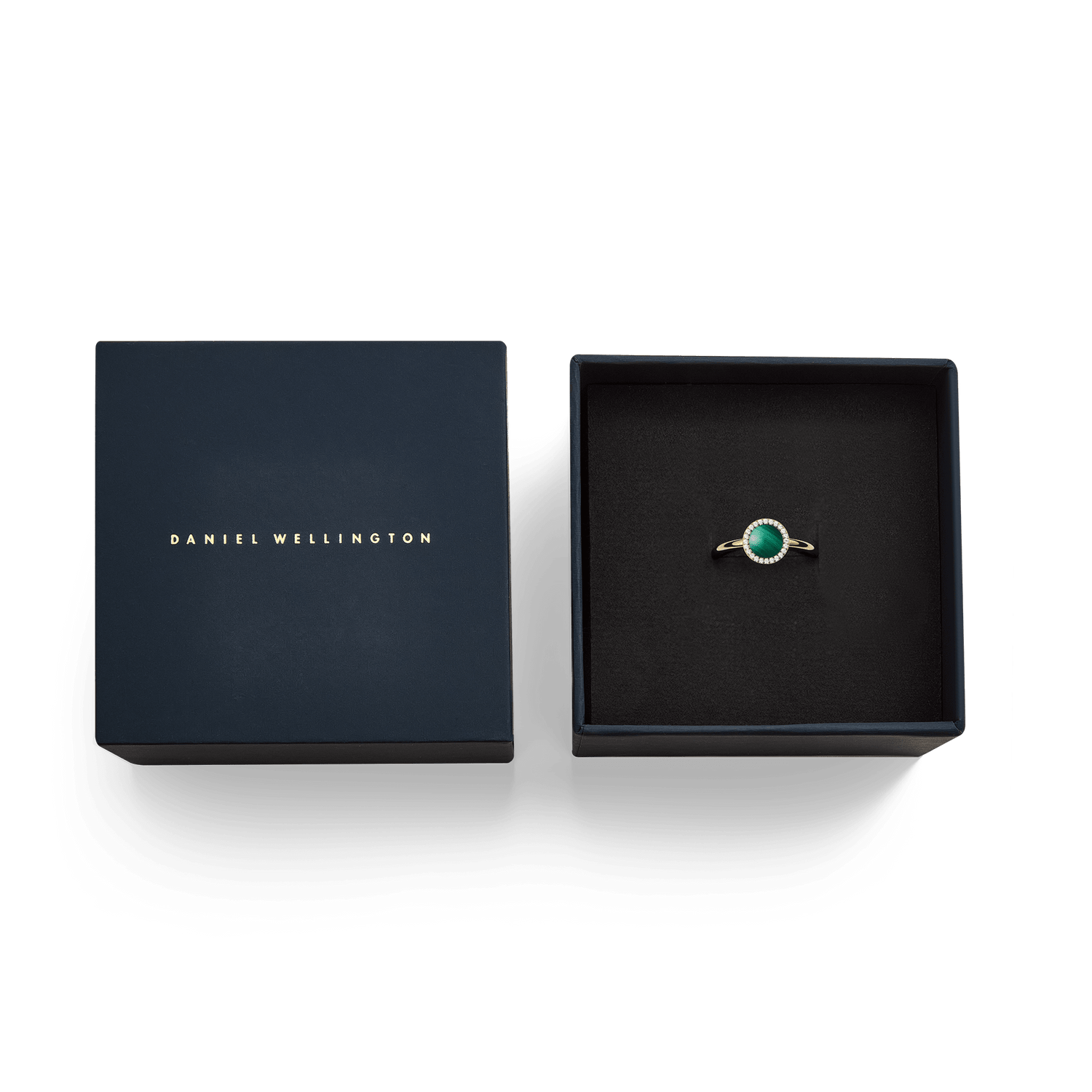 Audrey Ring Malachite Gold