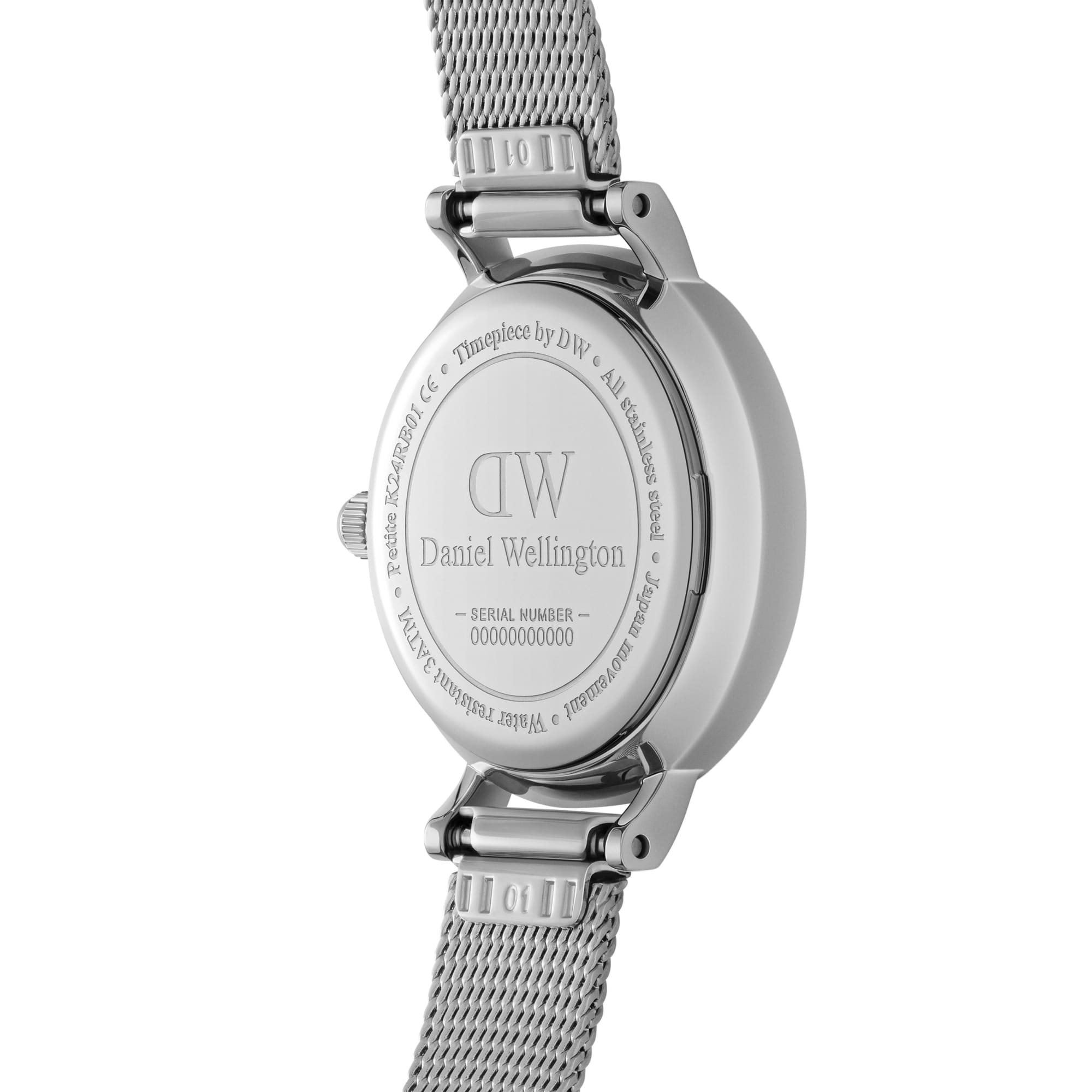 Petite Unitone - Silver watch with mesh strap 28mm | DW