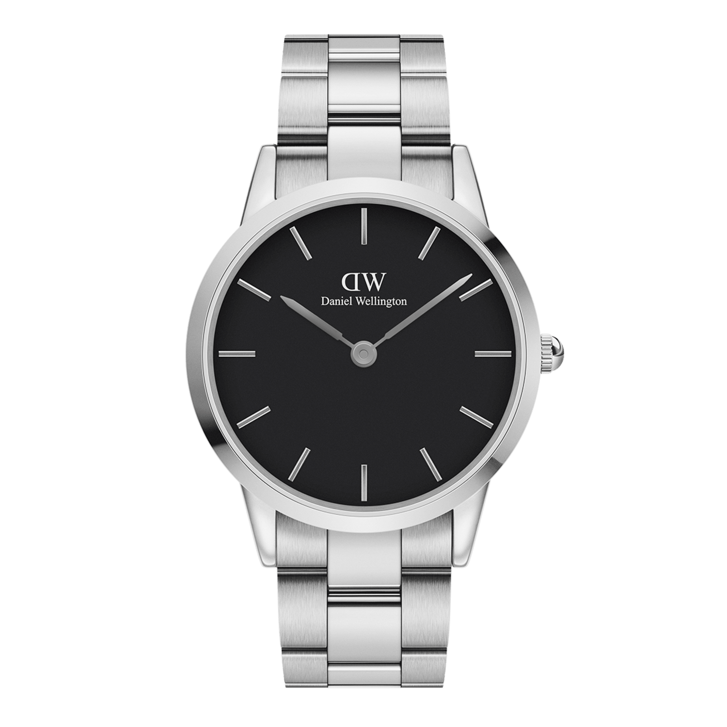 Iconic Link - Silver watch with Black dial 36mm | DW