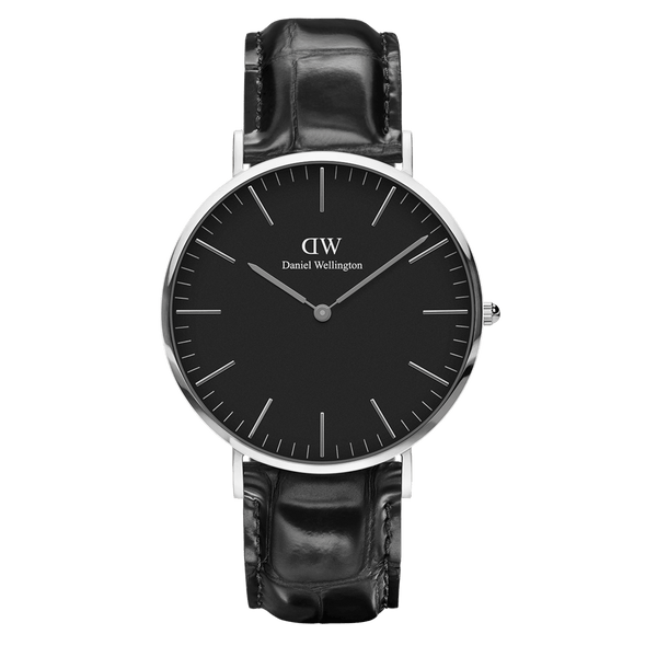 Reading - Black men's watch with silver details 40mm | DW